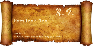 Martinak Iza névjegykártya